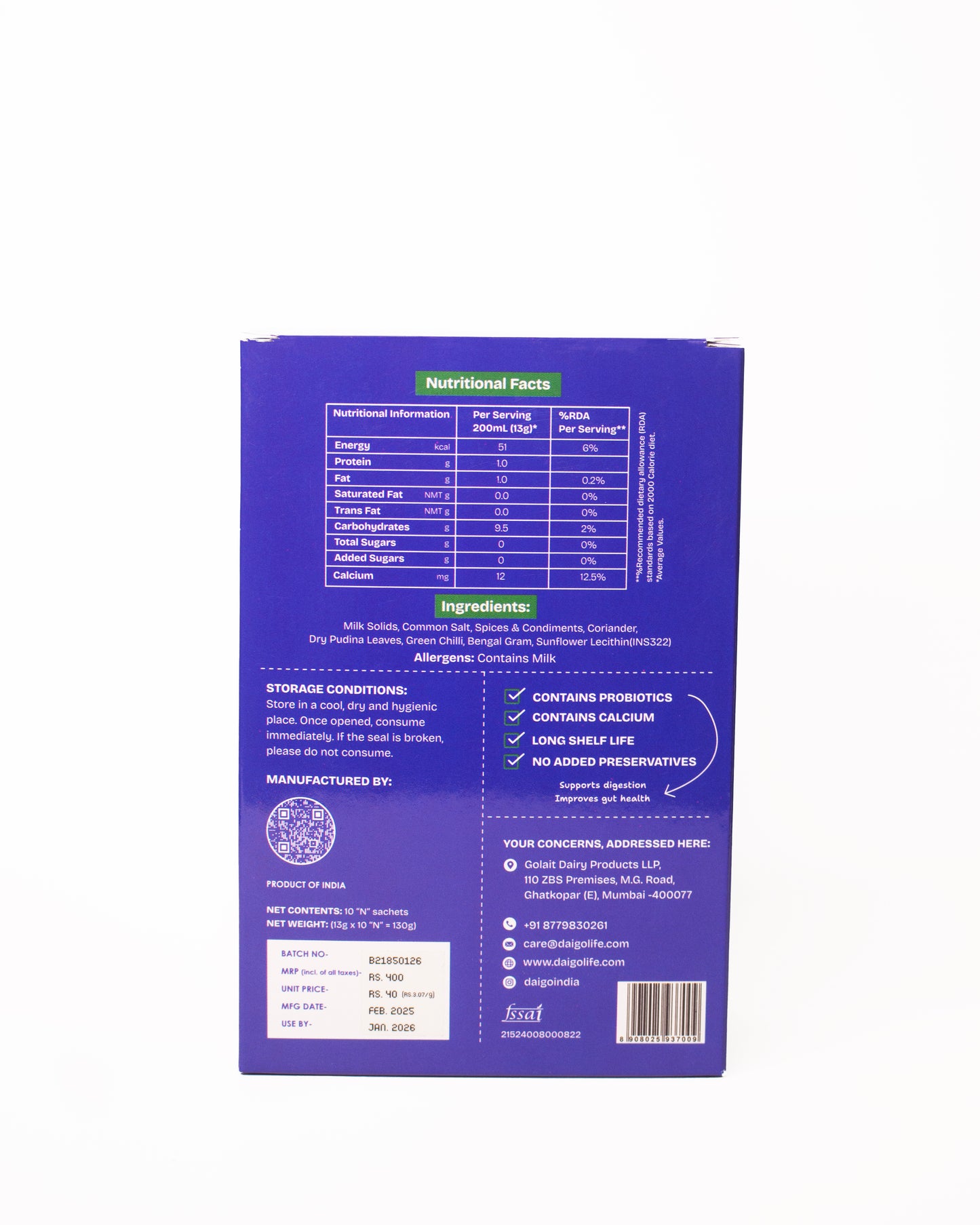INSTANT Chilly Blast Chaas Premix - 10 Servings