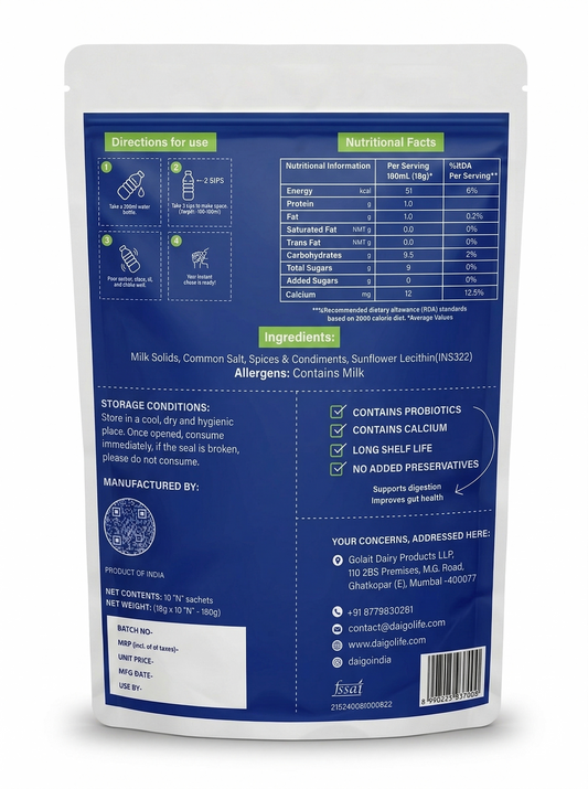 INSTANT Masala Chaas Premix - 10 Servings