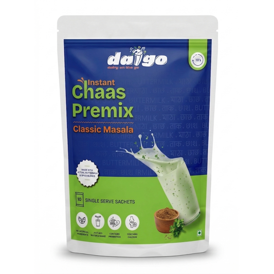 INSTANT 3 x Masala Chaas Premix + Whisker - Combo- 30 Servings