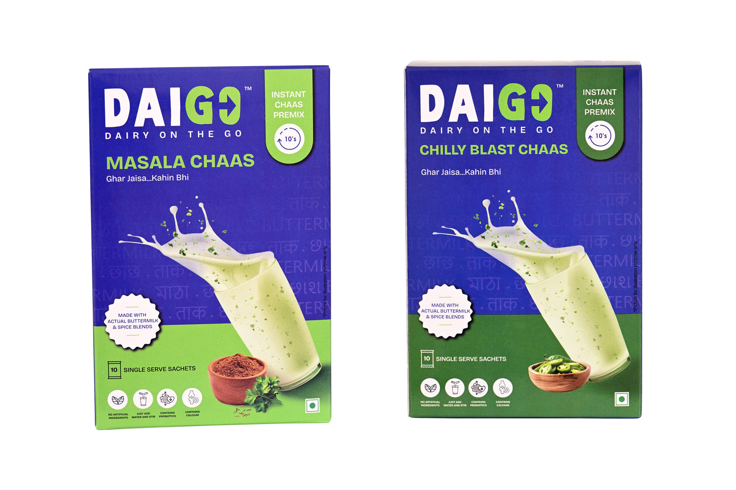 INSTANT Masala and Chilly Blast Chaas Premix - Combo