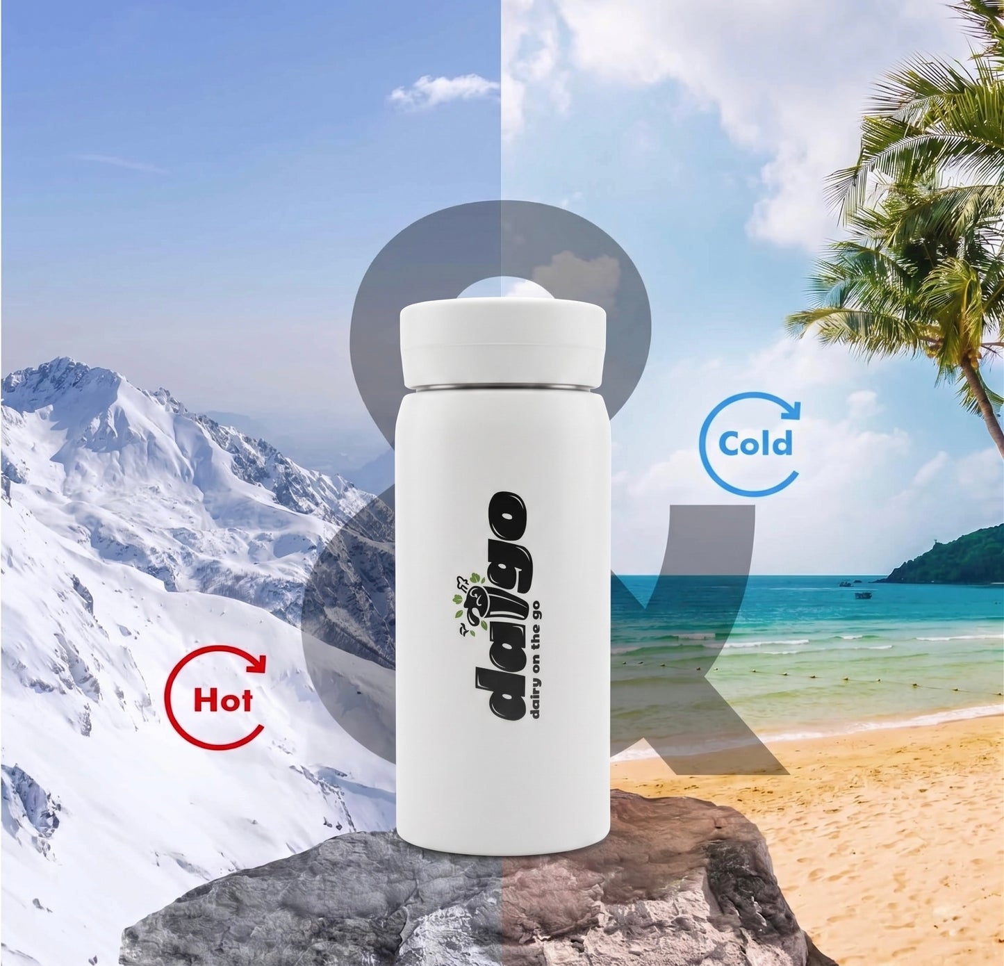 Daigo AeroSip 200 Thermosteel Insulated Water Bottle 190 ml | 24 Hr Hot and Cold | Leak-Proof Lid | ISI Certified | Vacuum Insulated