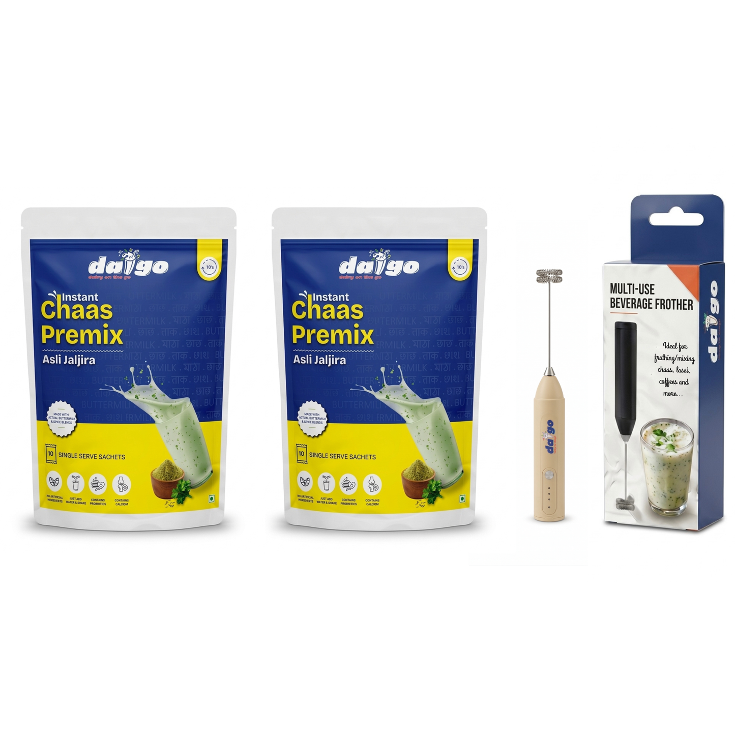 Instant Chaas Premix Combo- Jaljira x 2 + Whisker - 20 Servings