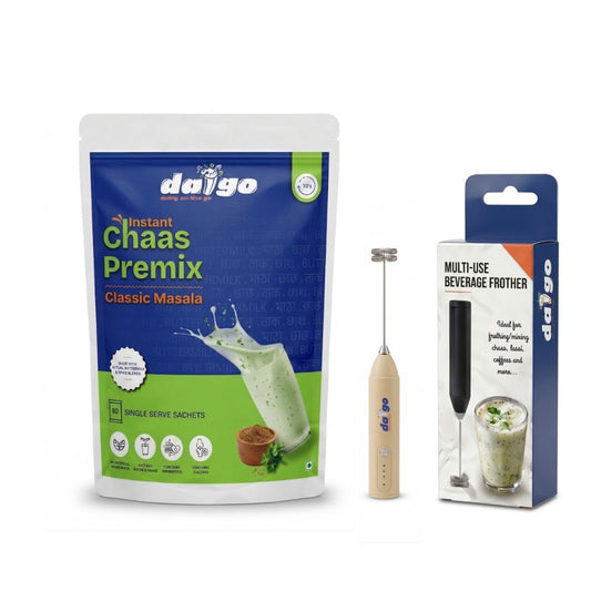 Instant Chaas Premix Combo- Masala + Whisker - 10 Servings